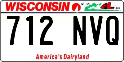 WI license plate 712NVQ
