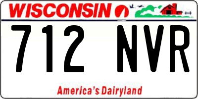 WI license plate 712NVR