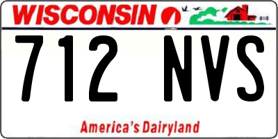 WI license plate 712NVS
