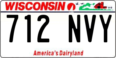 WI license plate 712NVY