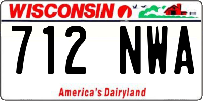 WI license plate 712NWA