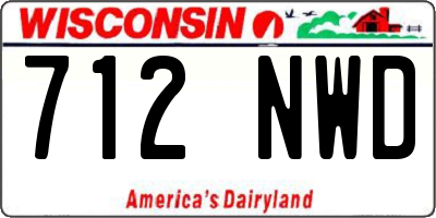 WI license plate 712NWD