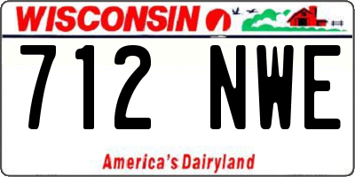 WI license plate 712NWE