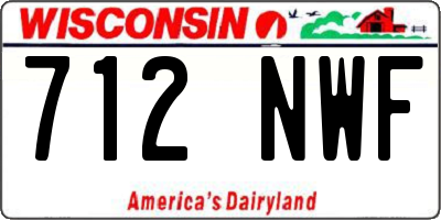 WI license plate 712NWF