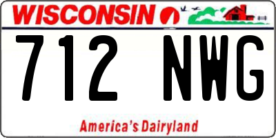 WI license plate 712NWG