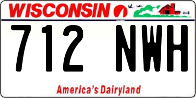 WI license plate 712NWH