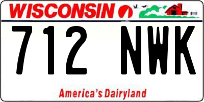 WI license plate 712NWK