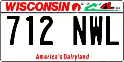 WI license plate 712NWL