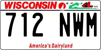 WI license plate 712NWM