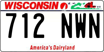 WI license plate 712NWN