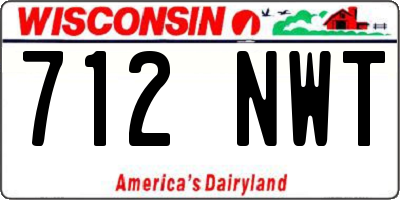 WI license plate 712NWT