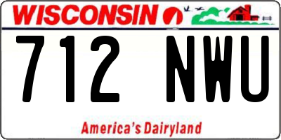 WI license plate 712NWU