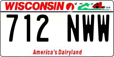 WI license plate 712NWW