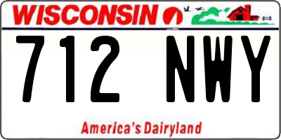 WI license plate 712NWY