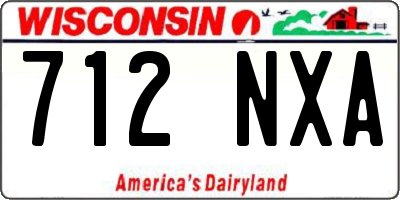 WI license plate 712NXA