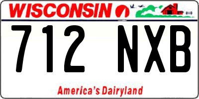 WI license plate 712NXB