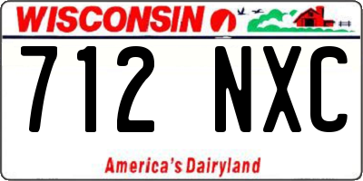 WI license plate 712NXC