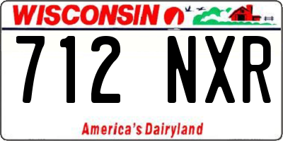 WI license plate 712NXR