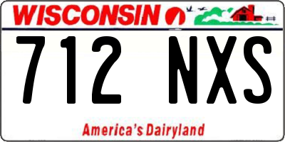WI license plate 712NXS