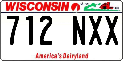 WI license plate 712NXX
