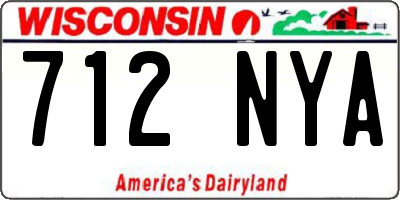 WI license plate 712NYA