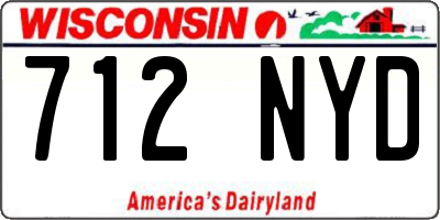 WI license plate 712NYD