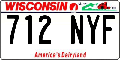 WI license plate 712NYF