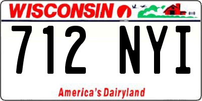 WI license plate 712NYI