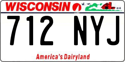 WI license plate 712NYJ