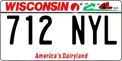 WI license plate 712NYL