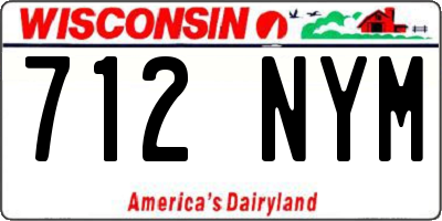 WI license plate 712NYM