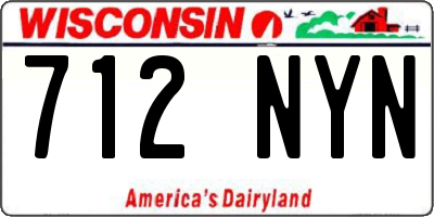 WI license plate 712NYN