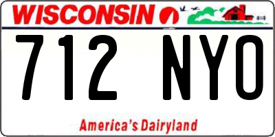WI license plate 712NYO