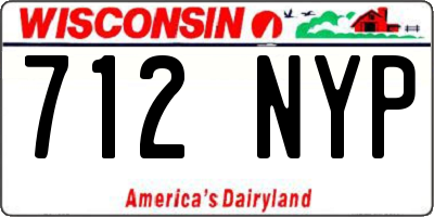 WI license plate 712NYP