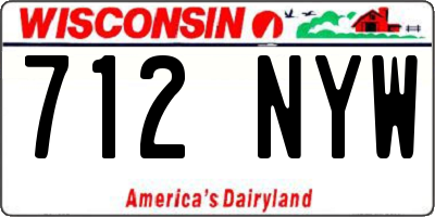 WI license plate 712NYW