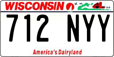 WI license plate 712NYY