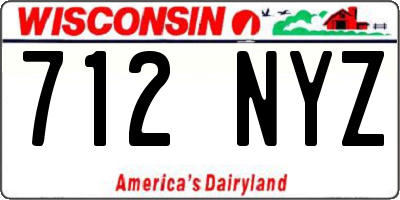 WI license plate 712NYZ