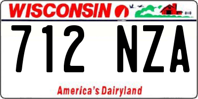 WI license plate 712NZA