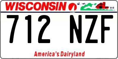 WI license plate 712NZF