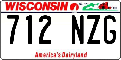 WI license plate 712NZG