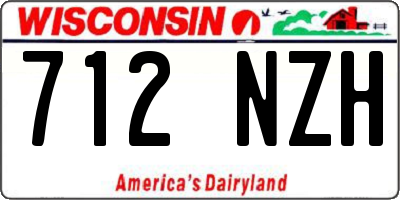 WI license plate 712NZH