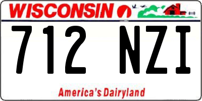 WI license plate 712NZI