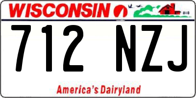 WI license plate 712NZJ