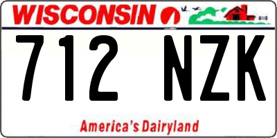 WI license plate 712NZK