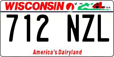 WI license plate 712NZL
