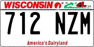 WI license plate 712NZM