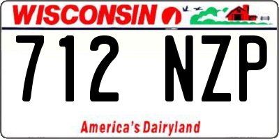 WI license plate 712NZP