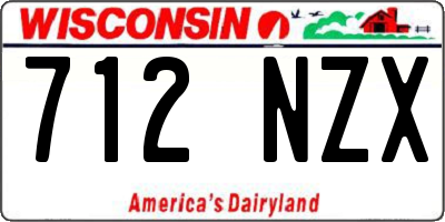 WI license plate 712NZX