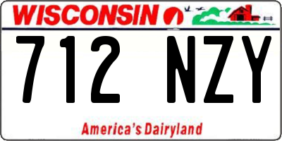 WI license plate 712NZY