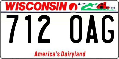 WI license plate 712OAG